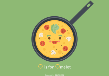 Free Cute Omelet Vector Illustration - vector #408993 gratis